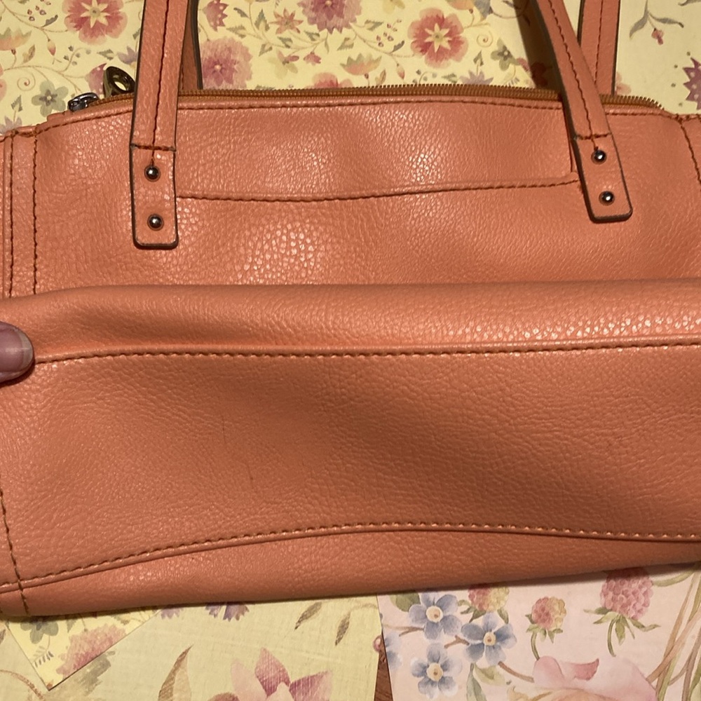 Purse , RELIC pink shrimp color. riveted sturdy straps. Inside/outside pockets